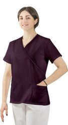 Visent Bluza medyczna kosmetyczna damska lekarska śliwkowy / śliwkowa lamówka 34. Bluzy damskie Visent, bez wzorów, bez kaptura. Za 64.99 zł.