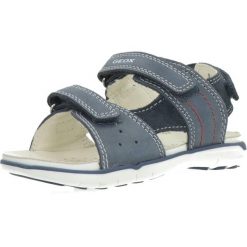 Sandały GEOX SANDAL DELHI BOY B Niebieski. Niebieskie sandały męskie Geox, ze skóry, bez zapięcia. Za 148.99 zł.