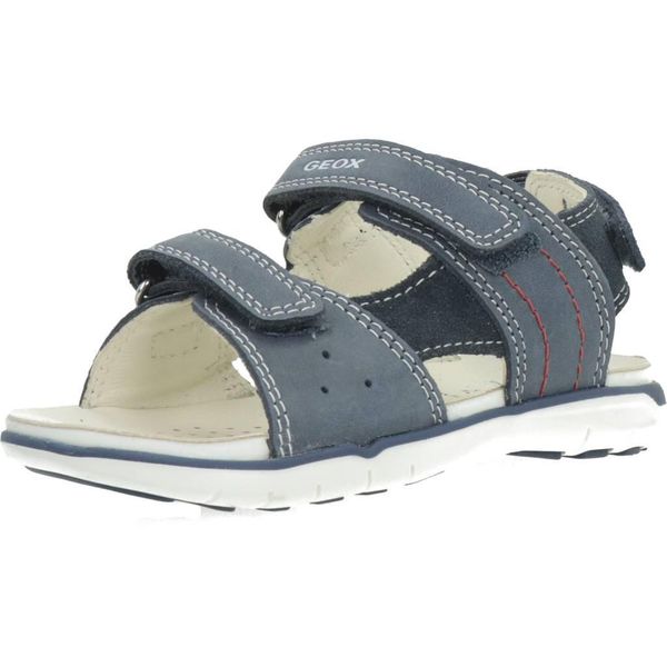 Sandały GEOX SANDAL DELHI BOY B Niebieski. Niebieskie sandały męskie Geox, ze skóry, bez zapięcia. Za 147.99 zł.