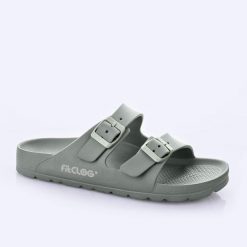 Klapki damskie Lemigo Fitclog Like. Brązowe klapki damskie Lemigo, bez wzorów, z materiału, bez obcasa. Za 99.00 zł.