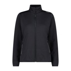 Damski polar CMP. Czarne bluzy sportowe damskie CMP, bez wzorów, z polaru, bez kaptura, narciarskie. Za 352.70 zł.