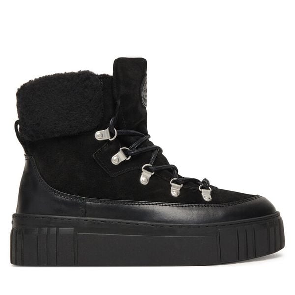 Trzewiki Gant. Czarne botki damskie GANT, bez obcasa, na płaskiej podeszwie, bez zapięcia. Za 799.99 zł.