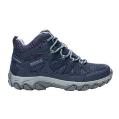Damskie Buty Do Chodzenia Edgepoint IV Mid Cut. Niebieskie obuwie sportowe damskie Regatta, bez wzorów, z materiału, trekkingowe. Za 301.99 zł.