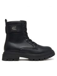 Calvin Klein Trapery Lace-Up Bootie V3A5-83420-1355 Czarny. Czarne buty zimowe dziewczęce Calvin Klein, bez wzorów, bez zapięcia. Za 534.99 zł.