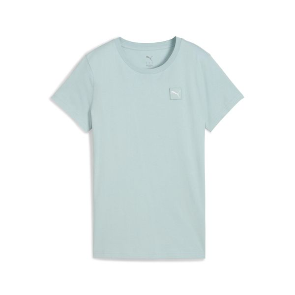 Damska koszulka ESS ELEVATED PUMA Modern Mint Green. Zielone koszulki sportowe damskie Puma, xs, z aplikacjami, z bawełny, eleganckie, bez kołnierzyka. Za 141.50 zł.