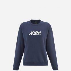 Bluza damska MILLET Chamonix Sweat Crneck W. Niebieskie bluzy damskie Millet, xs, bez wzorów, z bawełny, bez kaptura, outdoorowe. Za 259.00 zł.