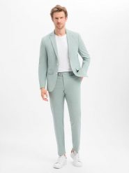 Finshley & Harding garnitur Mężczyźni Modern Fit zielony, 56. Zielone garnitury męskie Finshley & Harding, bez wzorów, eleganckie. Za 699.95 zł.