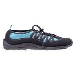 Buty do wody damskie Aquawave Gimani WMNS - błękitno-czarne, Rozmiar buta 41. Czarne obuwie sportowe damskie AQUAWAVE, bez wzorów, z materiału, na fitness i siłownię. Za 74.99 zł.