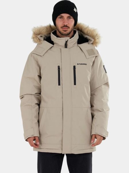 Kurtka Zimowa Męska Fundango Spirit. Brązowe kurtki męskie Fundango, na zimę, m, bez wzorów, z materiału, klasyczne, bez kaptura. Za 399.00 zł.