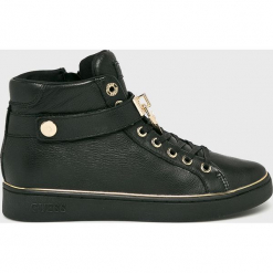 Guess Jeans - Buty Boxing. Czarne obuwie sportowe damskie Guess Jeans, z aplikacjami, z gumy. Za 579.90 zł.