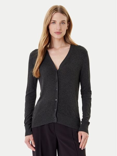 Calvin Klein Kardigan LV044C346G Szary Regular Fit. Szare kardigany damskie Calvin Klein, l, bez wzorów, z wiskozy, bez kołnierzyka, bez ramiączek, bez kaptura. Za 329.99 zł.