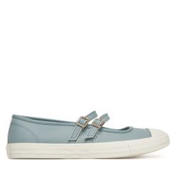 Baleriny Converse. Niebieskie baleriny damskie Converse, bez wzorów, retro, bez obcasa. Za 219.99 zł.