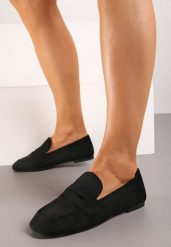 Czarne Klasyczne Płaskie Mokasyny Wsuwane z Ozdobnym Paskiem Ianestia. Czarne mokasyny damskie Born2be, z jeansu, eleganckie. Za 44.99 zł.