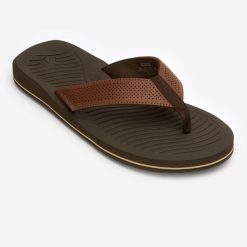 Japonki męskie Olaian 550 Simi. Brązowe buty sportowe męskie OLAIAN, z materiału, bez zapięcia. Za 79.99 zł.