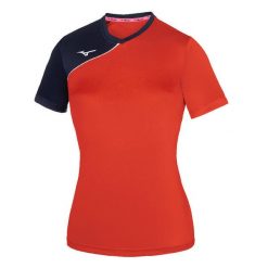 Damski jersey Mizuno Team Trad Soukyu. Czerwone t-shirty damskie Mizuno, bez wzorów, z jersey, sportowe, bez kołnierzyka. Za 133.50 zł.