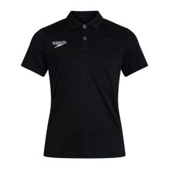Koszulka T-Shirt damski Speedo Club Dry Polo. Czarne koszulki sportowe damskie Speedo, s, bez wzorów, bez kołnierzyka, bez ramiączek. Za 74.99 zł.
