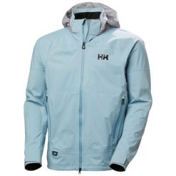 Kurtka wodoodporna z kapturem Helly Hansen Foil Flyer. Niebieskie kurtki sportowe męskie Helly Hansen, bez wzorów, żeglarskie. Za 1,999.00 zł.