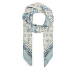 Chusta Guess. Niebieskie szaliki i chusty damskie Guess, z aplikacjami. Za 249.99 zł.