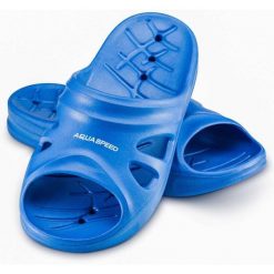Klapki basenowe dla dorosłych Aqua Speed Florida. Niebieskie skarpety damskie Aqua-Speed, bez wzorów. Za 59.99 zł.