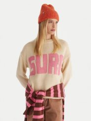 Roxy Sweter Exploring Heart ERJSW03674 Beżowy Regular Fit. Brązowe swetry damskie Roxy, xxl, bez wzorów, bez kołnierzyka, bez ramiączek, bez kaptura. Za 349.99 zł.