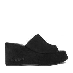 Klapki G-Star. Czarne klapki damskie G-Star, bez wzorów, retro, bez obcasa. Za 263.99 zł.