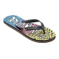 Japonki plażowe męskie Quiksilver Molokai Wordblock. Czarne buty sportowe męskie Quiksilver, bez zapięcia. Za 44.99 zł.