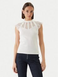 Morgan Bluzka 222-DEMANE Biały Regular Fit. Białe bluzki damskie Morgan, xs, bez wzorów, z wiskozy, bez kołnierzyka, bez ramiączek. Za 179.99 zł.