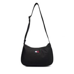 Torebka Tommy Jeans. Czarne torebki do ręki damskie Tommy Jeans, bez wzorów, z jeansu, klasyczne, bez dodatków. Za 209.99 zł.