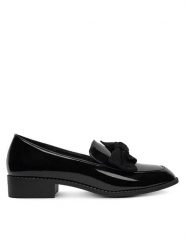 DeeZee Loafersy SQ873-1-BLACK PAT Czarny. Czarne mokasyny damskie DeeZee, z materiału. Za 149.99 zł.
