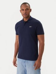 Reebok Polo Breen RK25562CCM Granatowy Regular Fit. Niebieskie koszulki polo męskie Reebok, m, bez wzorów, z bawełny, bez ramiączek. Za 149.99 zł.