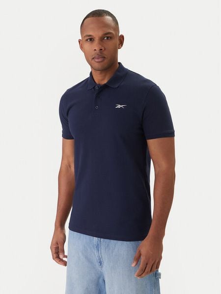 Reebok Polo Breen RK25562CCM Granatowy Regular Fit. Niebieskie koszulki polo męskie Reebok, l, bez wzorów, z bawełny, bez ramiączek. Za 99.99 zł.