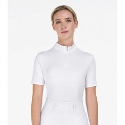 Dziewczęca konkursowa koszulka polo ELT Basic. Białe t-shirty i topy dla dziewczynek ELT, bez wzorów, z elastanu, bez ramiączek. Za 235.50 zł.
