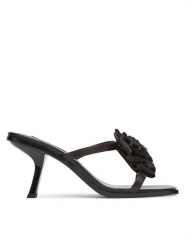 KARL LAGERFELD Klapki Karmel KL33624 Czarny. Czarne klapki damskie KARL LAGERFELD, bez wzorów, ze skóry, bez obcasa. Za 559.99 zł.
