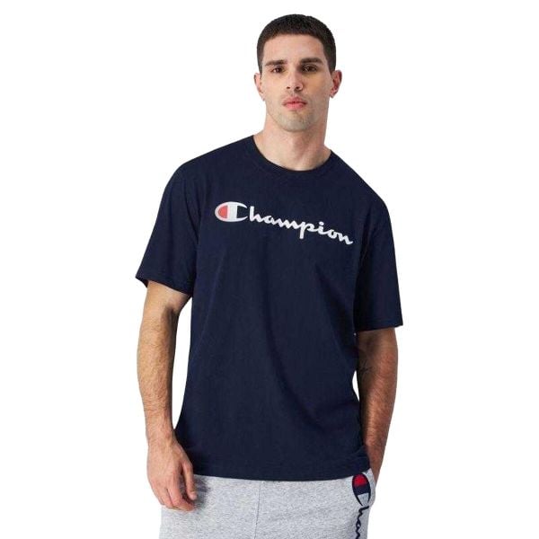T-shirt Męski Logo. Białe t-shirty męskie Champion, l, bez wzorów, z bawełny, klasyczne, bez kołnierzyka. Za 153.99 zł.