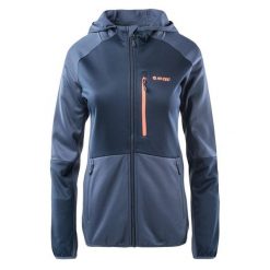 Damska Bluza Z Kapturem Camila Z Pełnym Zamkiem Błyskawicznym. Niebieskie bluzy damskie Hi-tec, na zimę, s, bez wzorów, z kapturem. Za 166.99 zł.