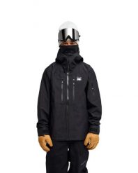 Kurtka śniegowa techniczna dla Mężczyzn OVERCAST 3L 20K Czarny. Czarne kurtki męskie Quiksilver, l, bez wzorów, z materiału, bez kaptura. Za 1,199.99 zł.