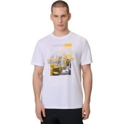 Koszulka męska 4F - bawełniany T-shirt, regular fit. Białe t-shirty męskie 4f, m, bez wzorów, z bawełny, klasyczne, bez kołnierzyka. Za 59.99 zł.