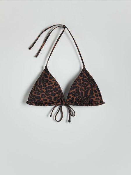 Góra bikini - brązowy. Brązowe bikini damskie Reserved, l, bez wzorów. W wyprzedaży za 29.99 zł.