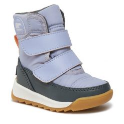 Śniegowce Sorel. Fioletowe buty zimowe dziewczęce Sorel, bez zapięcia. Za 469.99 zł.