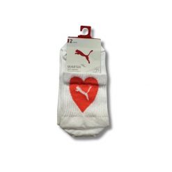 Puma Skarpety Heart Quarter 2-Pack 93877201. Białe skarpety damskie Puma, bez wzorów. Za 59.99 zł.