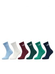 Adidas Skarpety długie Trefoil Cushion Crew Socks 6 Pairs JI9504 Kolorowy. Skarpety damskie Adidas, bez wzorów, z syntetyku. Za 99.99 zł.