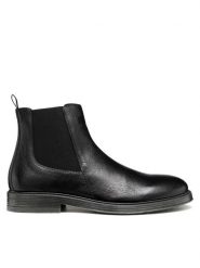 Geox Sztyblety U Henreys U56LWC 00046 C9999 Czarny. Czarne botki męskie Geox, bez wzorów, ze skóry, bez zapięcia. Za 439.99 zł.