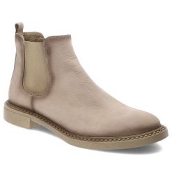 Beżowe Botki Nessi Modne Obuwie Damskie. Brązowe kozaki damskie Nessi, z jeansu, bez obcasa. Za 489.00 zł.