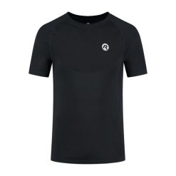 Koszulka do biegania Rogelli Essential. Czarne koszulki sportowe męskie Rogelli, l, bez wzorów, bez kołnierzyka, bez ramiączek, do biegania. Za 190.50 zł.