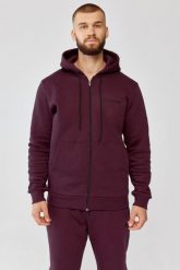 Męska bluza dresowa z kapturem Rough Radical Track Hoodie Zip. Czerwone bluzy męskie ROUGH RADICAL, m, bez wzorów, z bawełny, z kapturem. Za 189.99 zł.