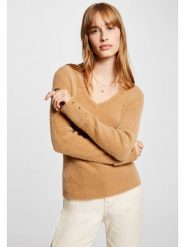 Morgan Sweter 212-MOOVE Beżowy Regular Fit. Brązowe swetry damskie Morgan, xl, bez wzorów, z syntetyku, bez kołnierzyka, bez ramiączek, bez kaptura. Za 189.99 zł.