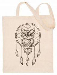 Shopperka materiałowa [DH] EKO beżowa wzór 29. Brązowe torebki shopper damskie Inny, bez wzorów, z bawełny, bez dodatków. Za 7.60 zł.