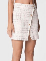 Morgan Spódnica trapezowa 222-JPYLA.F Biały Regular Fit. Białe spódnice damskie Morgan, bez wzorów, z bawełny, trapezowe. Za 299.99 zł.