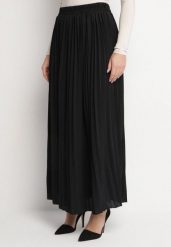Czarna Spódnica o Rozkloszowanym Kroju z Plisami i Gumką w Talii Ulithra. Czarne spódnice damskie Born2be, l, bez wzorów, eleganckie, maxi, dopasowane. Za 59.99 zł.