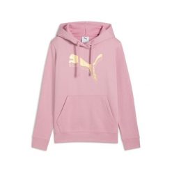 Bluza damska z kapturem Puma Ess Metallic Fl. Czerwone bluzy damskie Puma, bez wzorów, prążkowane, z kapturem. Za 231.50 zł.